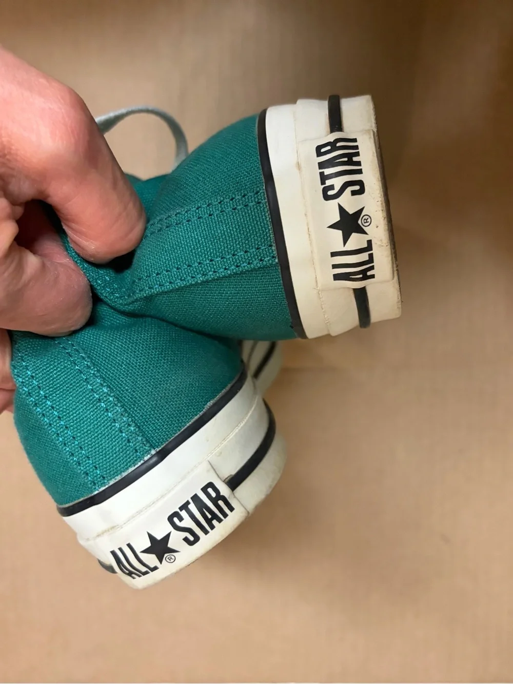Converse Green and White High-Top Sneakers - Picture 7 of 9